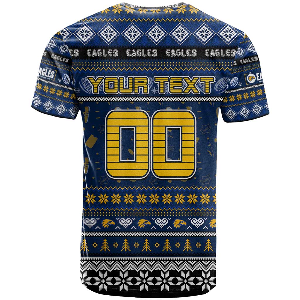 Personalized Eagles Rugby Xmas T Shirt Australia AFL Mascot