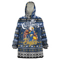Personalized Eagles Rugby Xmas Wearable Blanket Hoodie Australia AFL Mascot