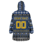 Personalized Eagles Rugby Xmas Wearable Blanket Hoodie Australia AFL Mascot