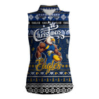 Personalized Eagles Rugby Xmas Women Sleeveless Polo Shirt Australia AFL Mascot