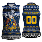 Personalized Eagles Rugby Xmas Women Sleeveless Polo Shirt Australia AFL Mascot