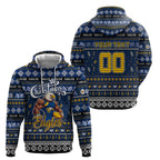 Personalized Eagles Rugby Xmas Zip Hoodie Australia AFL Mascot