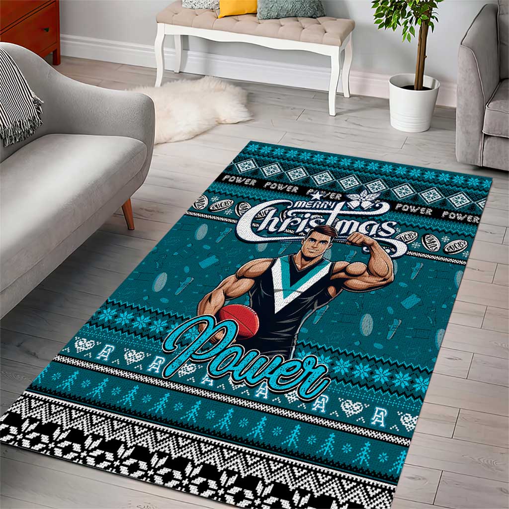 Power Football Xmas Area Rug Australia AFL Mascot