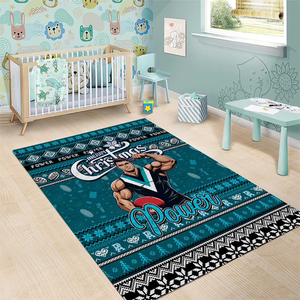 Power Football Xmas Area Rug Australia AFL Mascot