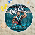 Power Football Xmas Beach Blanket Australia AFL Mascot