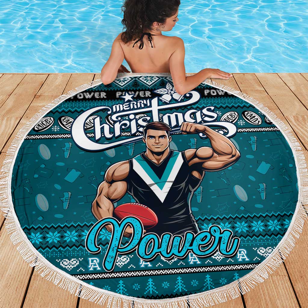 Power Football Xmas Beach Blanket Australia AFL Mascot