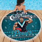 Power Football Xmas Beach Blanket Australia AFL Mascot