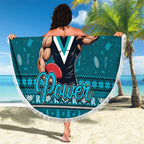 Power Football Xmas Beach Blanket Australia AFL Mascot