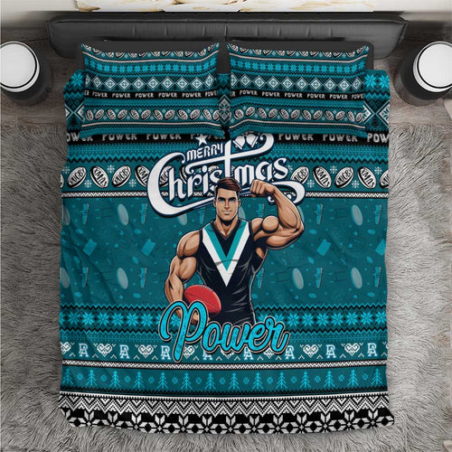 Power Football Xmas Bedding Set Australia AFL Mascot