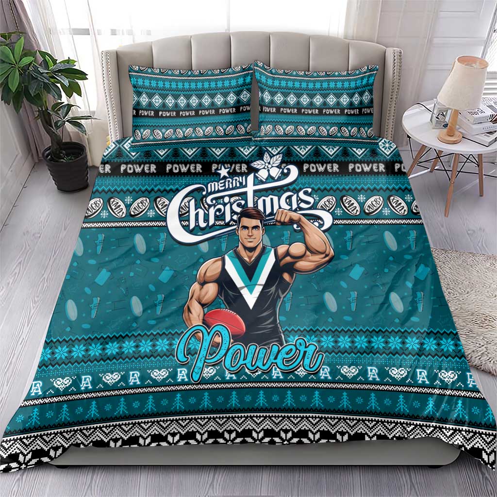Power Football Xmas Bedding Set Australia AFL Mascot
