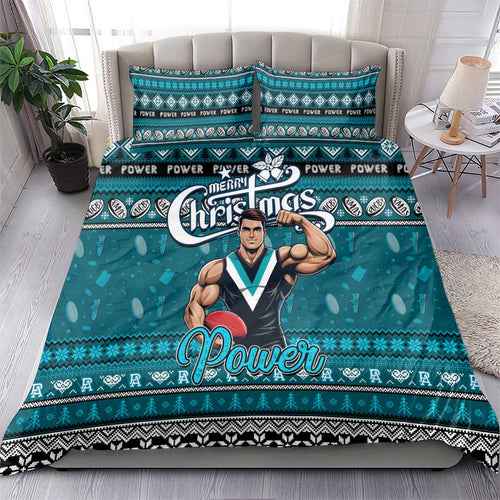 Power Football Xmas Bedding Set Australia AFL Mascot