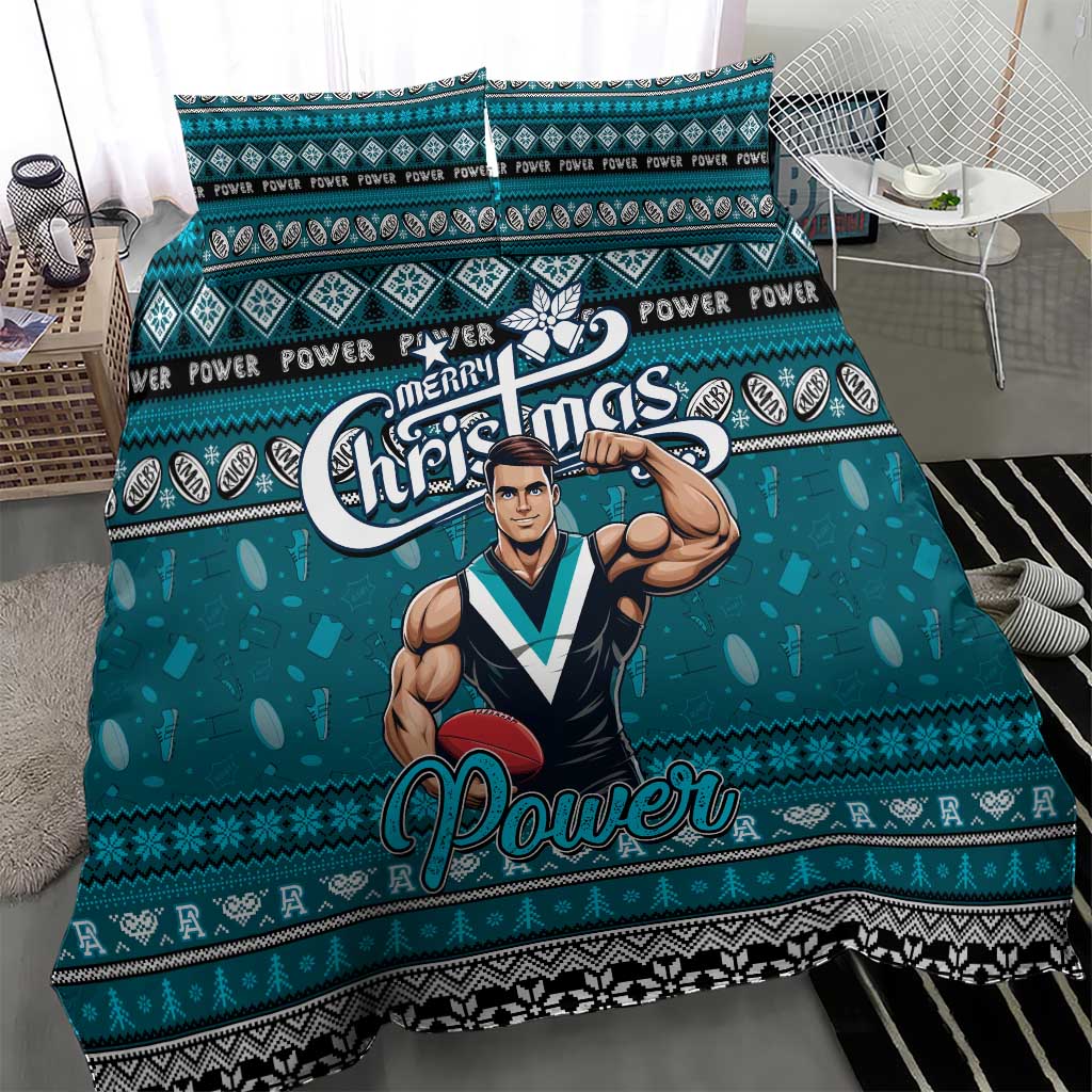 Power Football Xmas Bedding Set Australia AFL Mascot