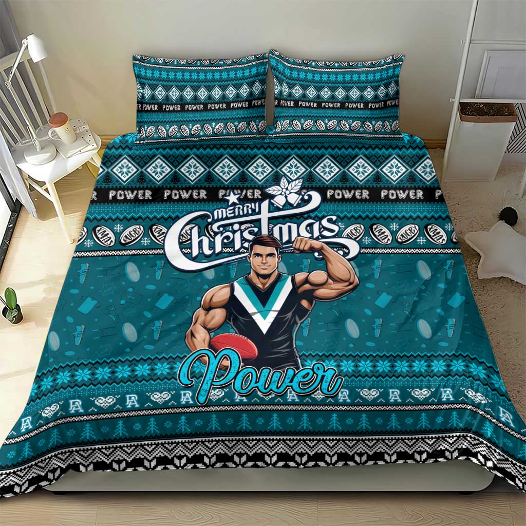 Power Football Xmas Bedding Set Australia AFL Mascot