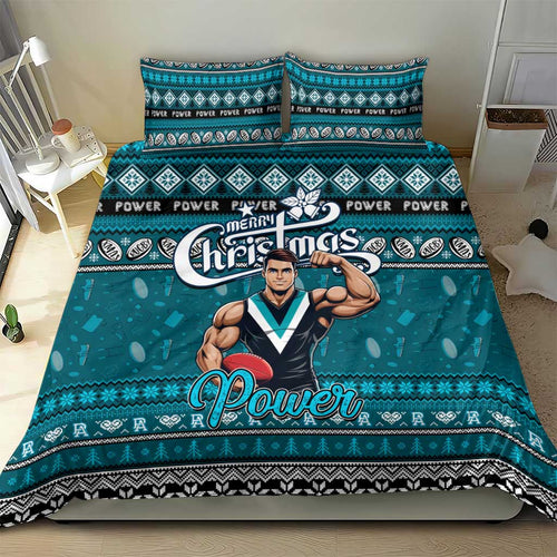 Power Football Xmas Bedding Set Australia AFL Mascot