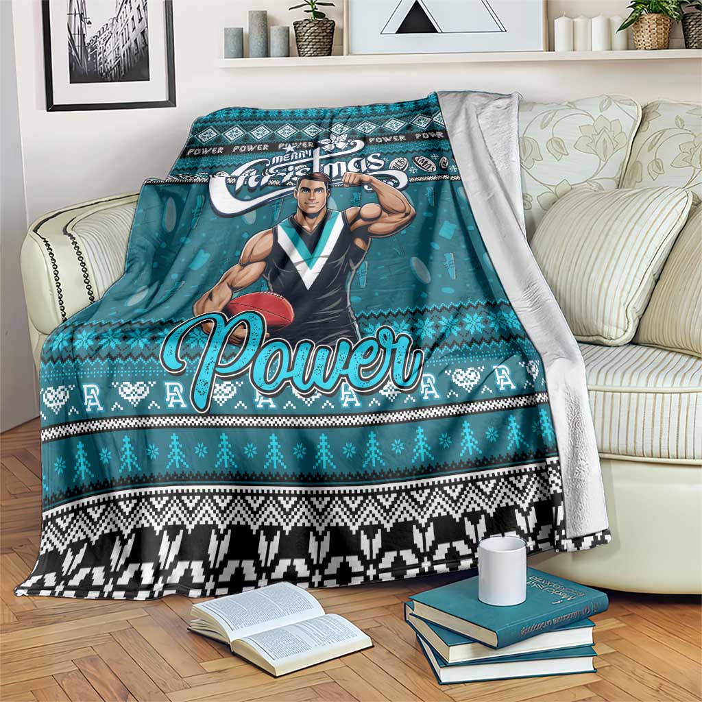 Power Football Xmas Blanket Australia AFL Mascot