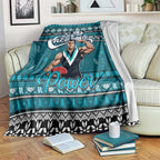 Power Football Xmas Blanket Australia AFL Mascot