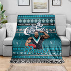 Power Football Xmas Blanket Australia AFL Mascot