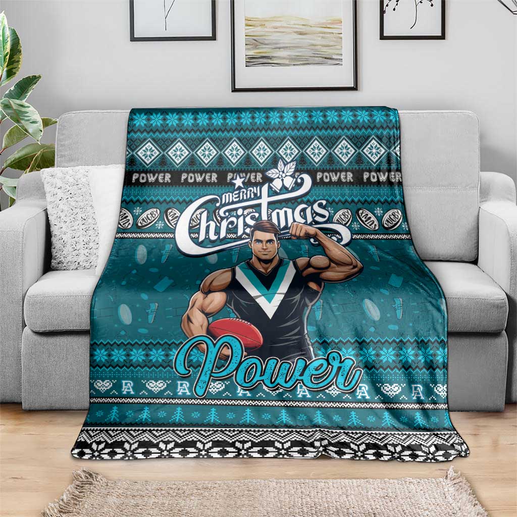 Power Football Xmas Blanket Australia AFL Mascot