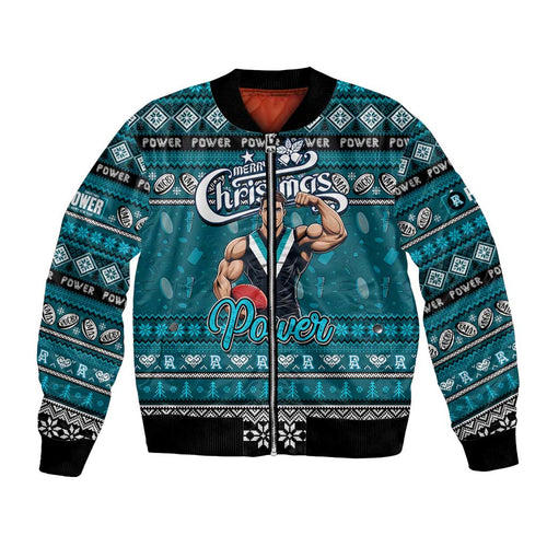Personalized Power Rugby Xmas Bomber Jacket Australia AFL Mascot