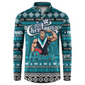 Personalized Power Rugby Xmas Button Sweatshirt Australia AFL Mascot