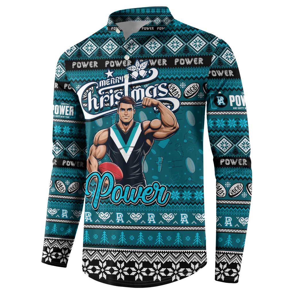 Personalized Power Rugby Xmas Button Sweatshirt Australia AFL Mascot