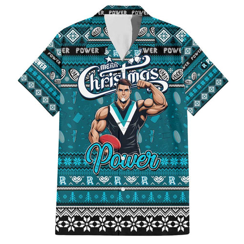 Personalized Power Rugby Xmas Hawaiian Shirt Australia AFL Mascot