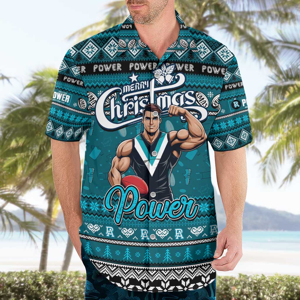 Personalized Power Rugby Xmas Hawaiian Shirt Australia AFL Mascot