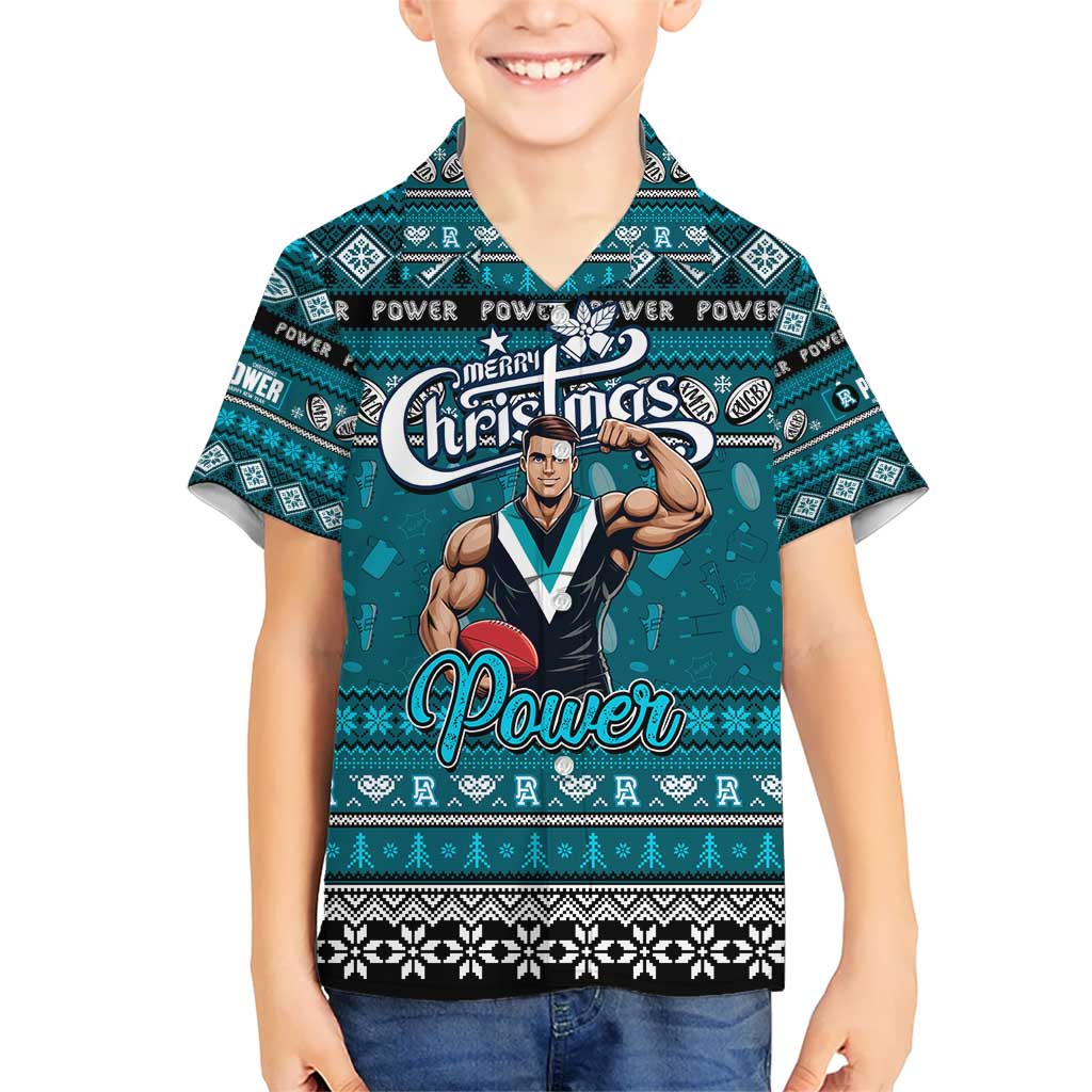 Personalized Power Rugby Xmas Hawaiian Shirt Australia AFL Mascot