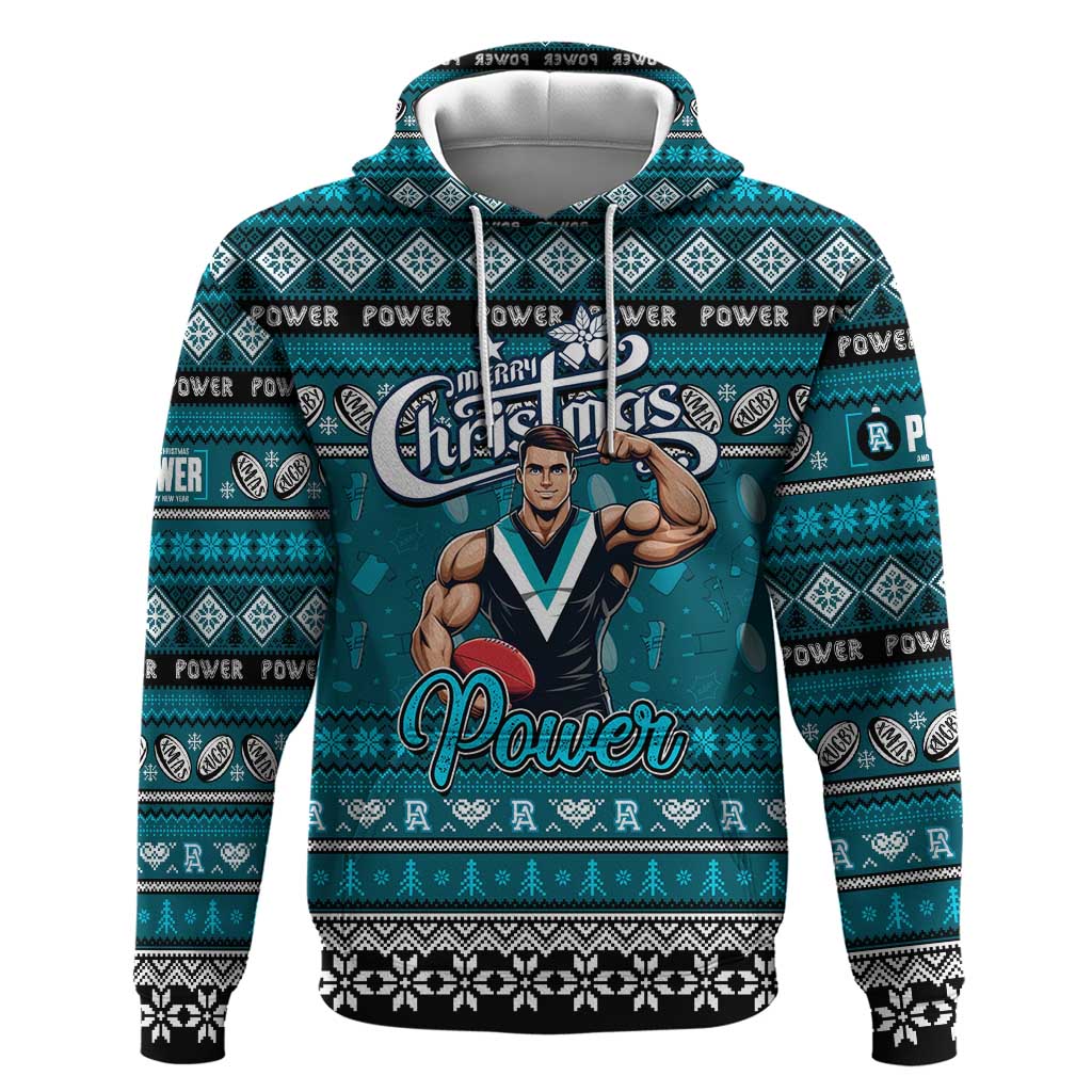 Personalized Power Rugby Xmas Hoodie Australia AFL Mascot