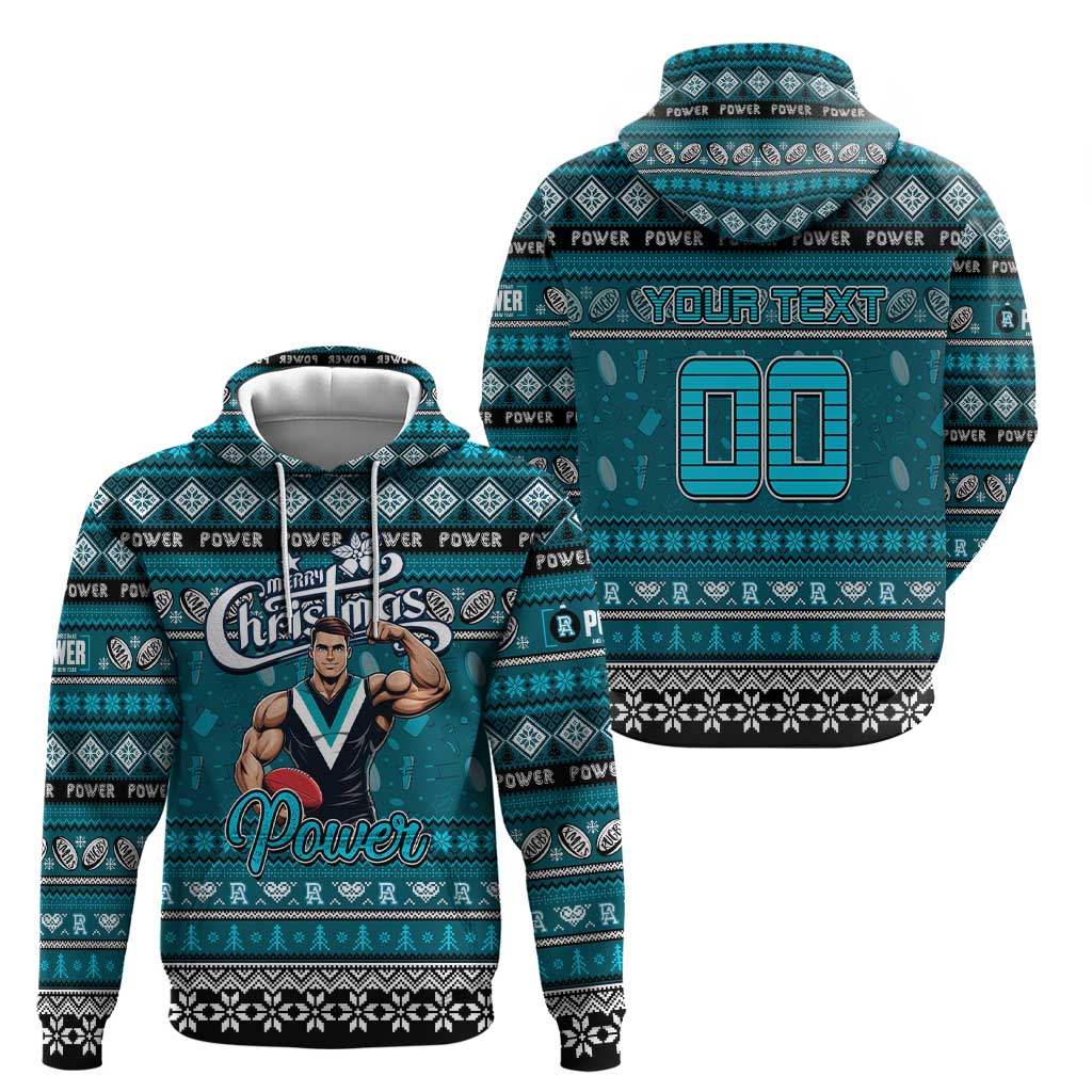Personalized Power Rugby Xmas Hoodie Australia AFL Mascot