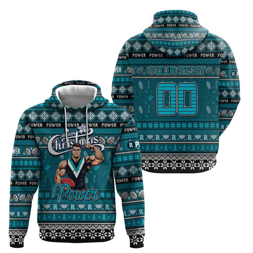Personalized Power Rugby Xmas Hoodie Australia AFL Mascot
