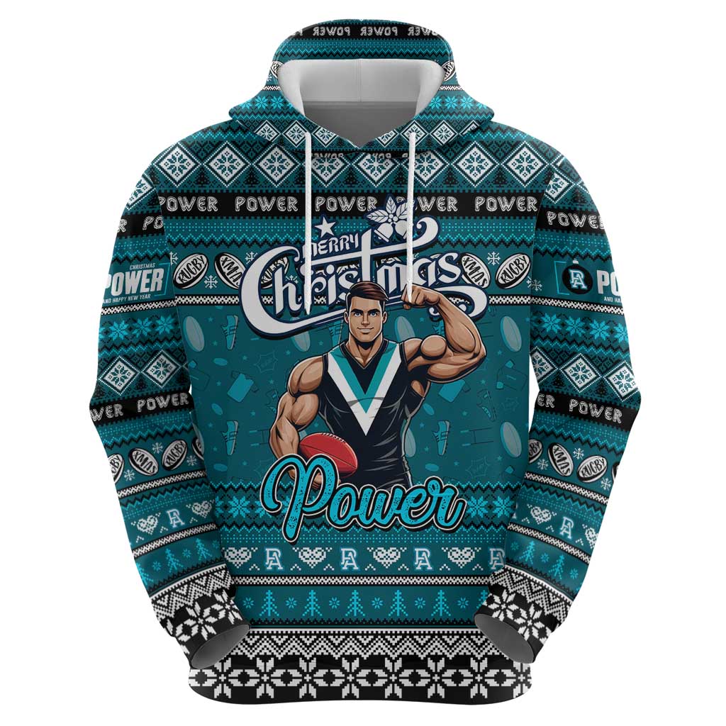 Personalized Power Rugby Xmas Hoodie Australia AFL Mascot