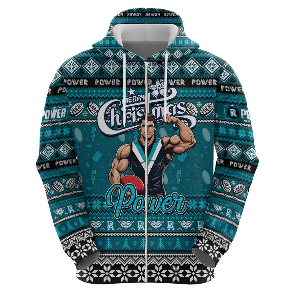 Personalized Power Rugby Xmas Hoodie Australia AFL Mascot