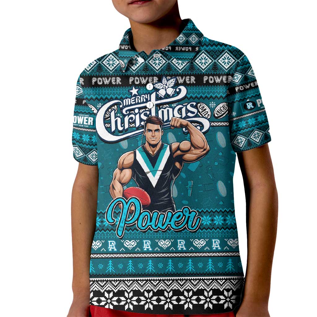 Personalized Power Rugby Xmas Kid Polo Shirt Australia AFL Mascot