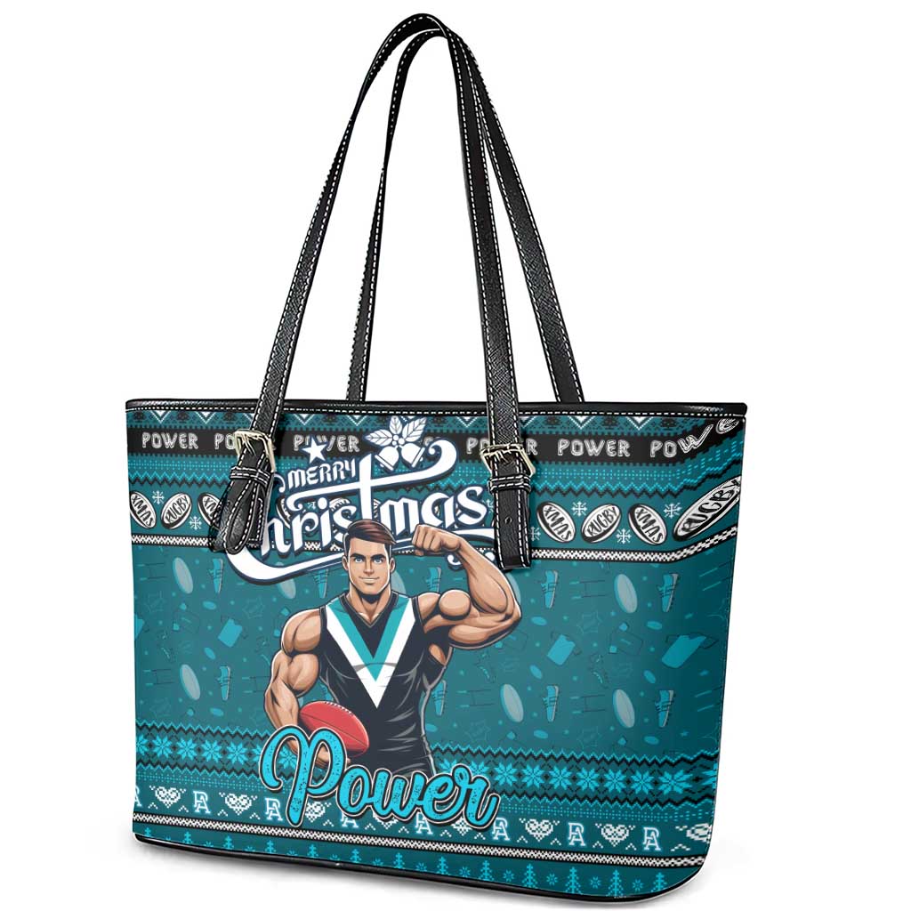 Power Football Xmas Leather Tote Bag Australia AFL Mascot