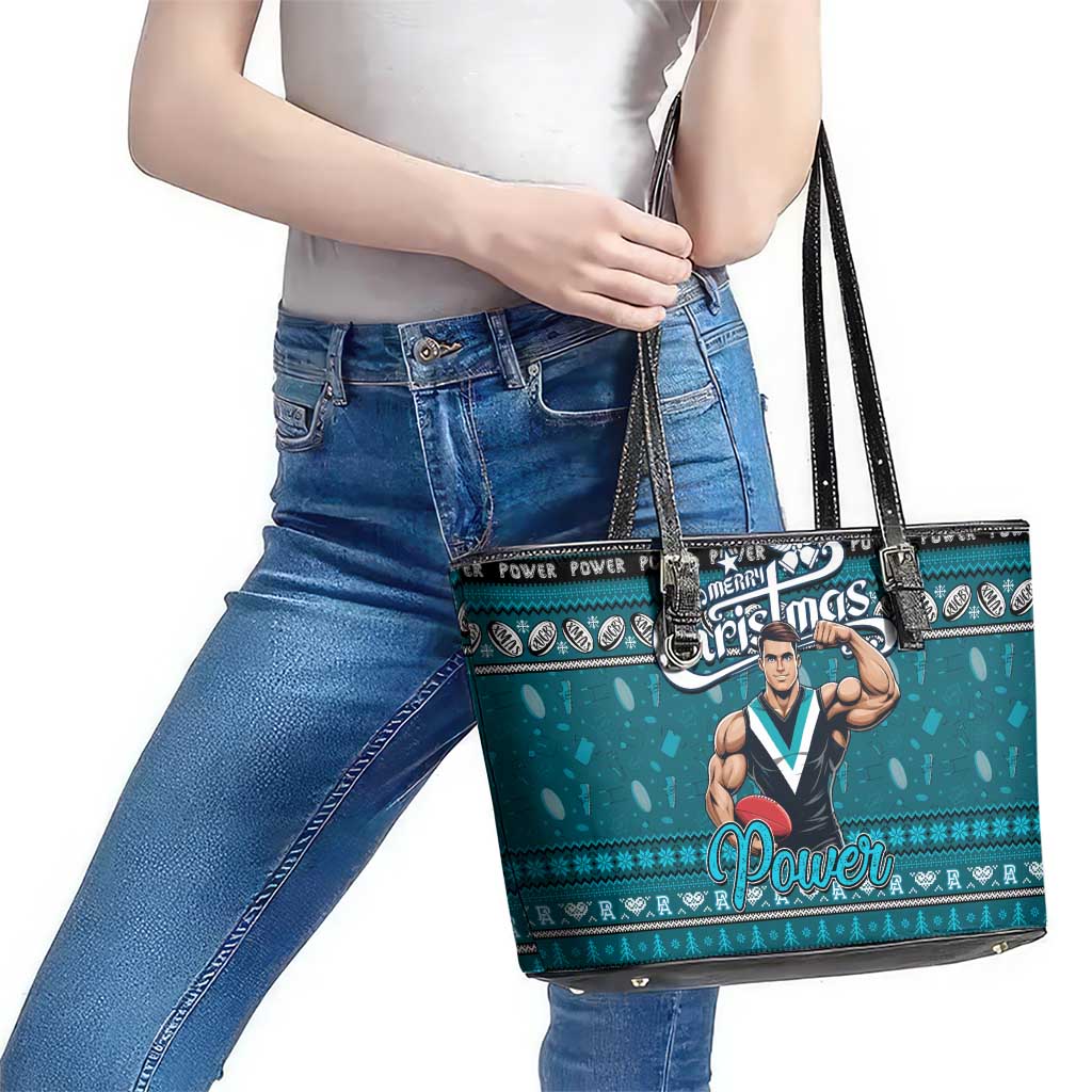 Power Football Xmas Leather Tote Bag Australia AFL Mascot