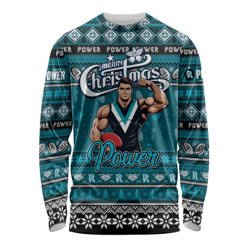Personalized Power Rugby Xmas Long Sleeve Shirt Australia AFL Mascot