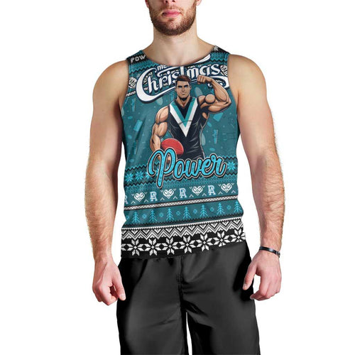 Personalized Power Rugby Xmas Men Tank Top Australia AFL Mascot
