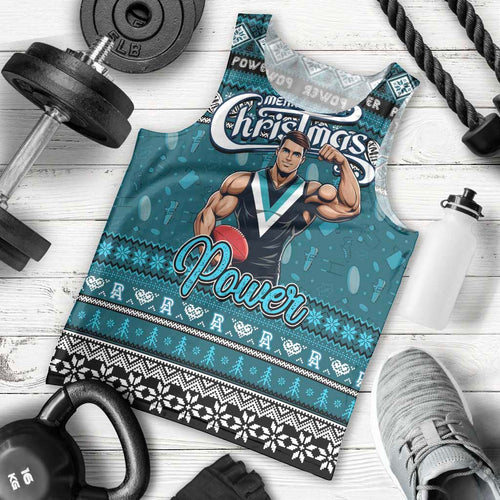 Personalized Power Rugby Xmas Men Tank Top Australia AFL Mascot