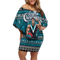 Personalized Power Rugby Xmas Off Shoulder Short Dress Australia AFL Mascot