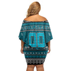 Personalized Power Rugby Xmas Off Shoulder Short Dress Australia AFL Mascot