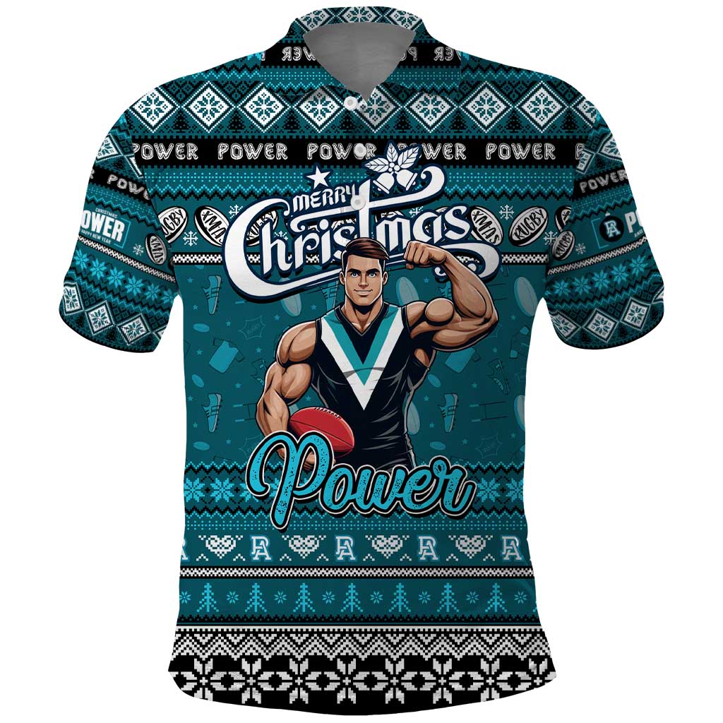 Personalized Power Rugby Xmas Polo Shirt Australia AFL Mascot