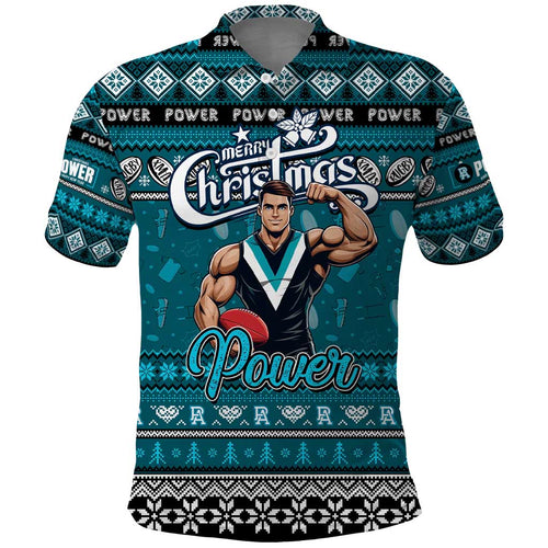 Personalized Power Rugby Xmas Polo Shirt Australia AFL Mascot