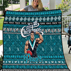 Power Football Xmas Quilt Australia AFL Mascot