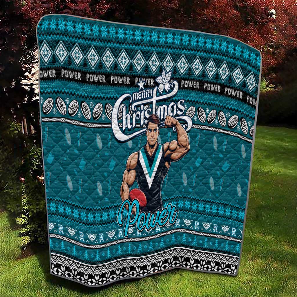Power Football Xmas Quilt Australia AFL Mascot