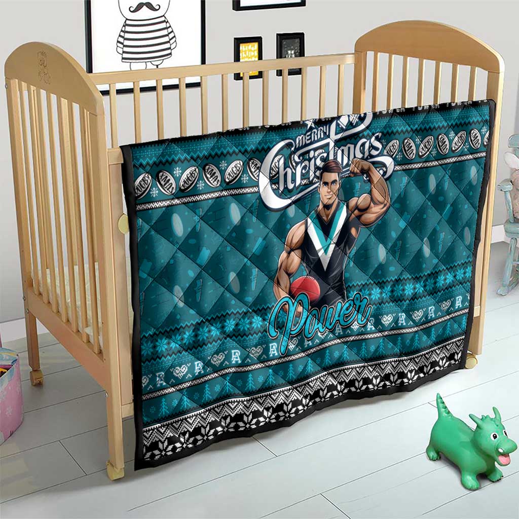 Power Football Xmas Quilt Australia AFL Mascot