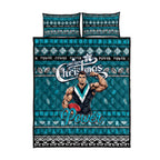 Power Football Xmas Quilt Bed Set Australia AFL Mascot
