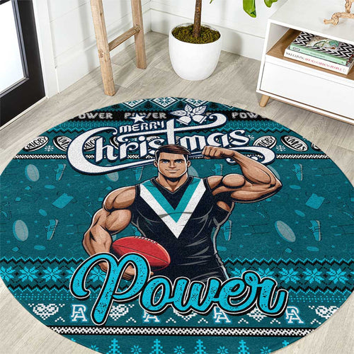 Power Football Xmas Round Carpet Australia AFL Mascot