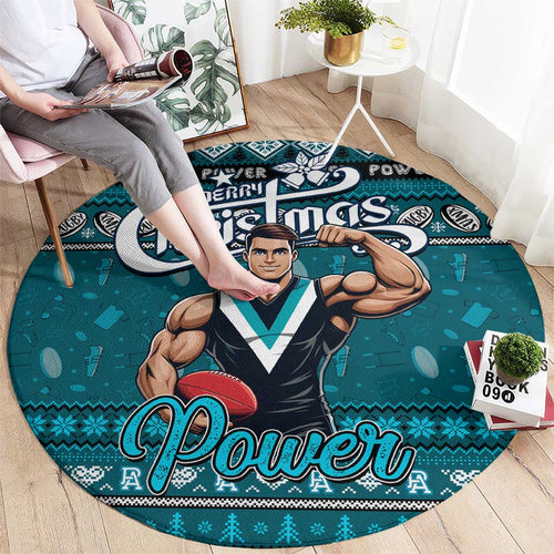 Power Football Xmas Round Carpet Australia AFL Mascot