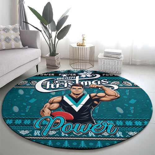 Power Football Xmas Round Carpet Australia AFL Mascot
